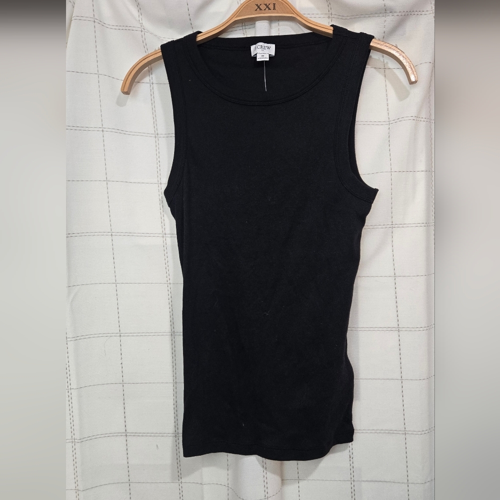 J Crew Ribbed high-neck tank top